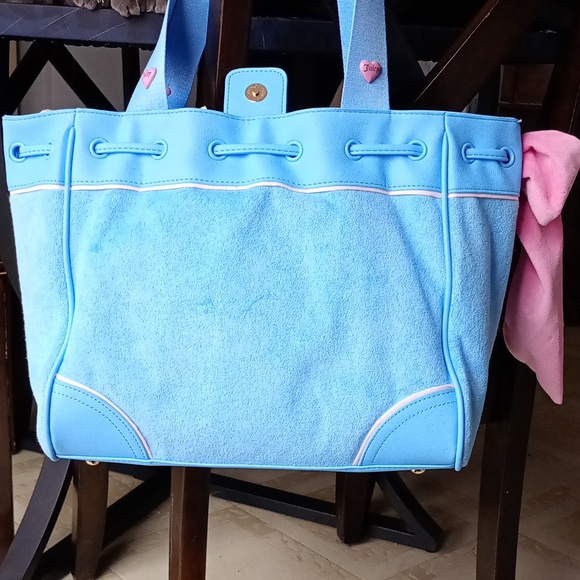 Juicy Couture Blue Daydreamer with Pink Bow & Strawberry Accent - Picture 3 of 3